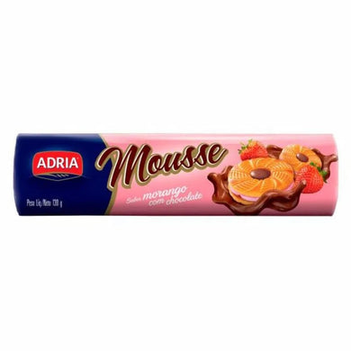 ADRIA Biscoito Mousse Recheio Morango com Chocolate 130g