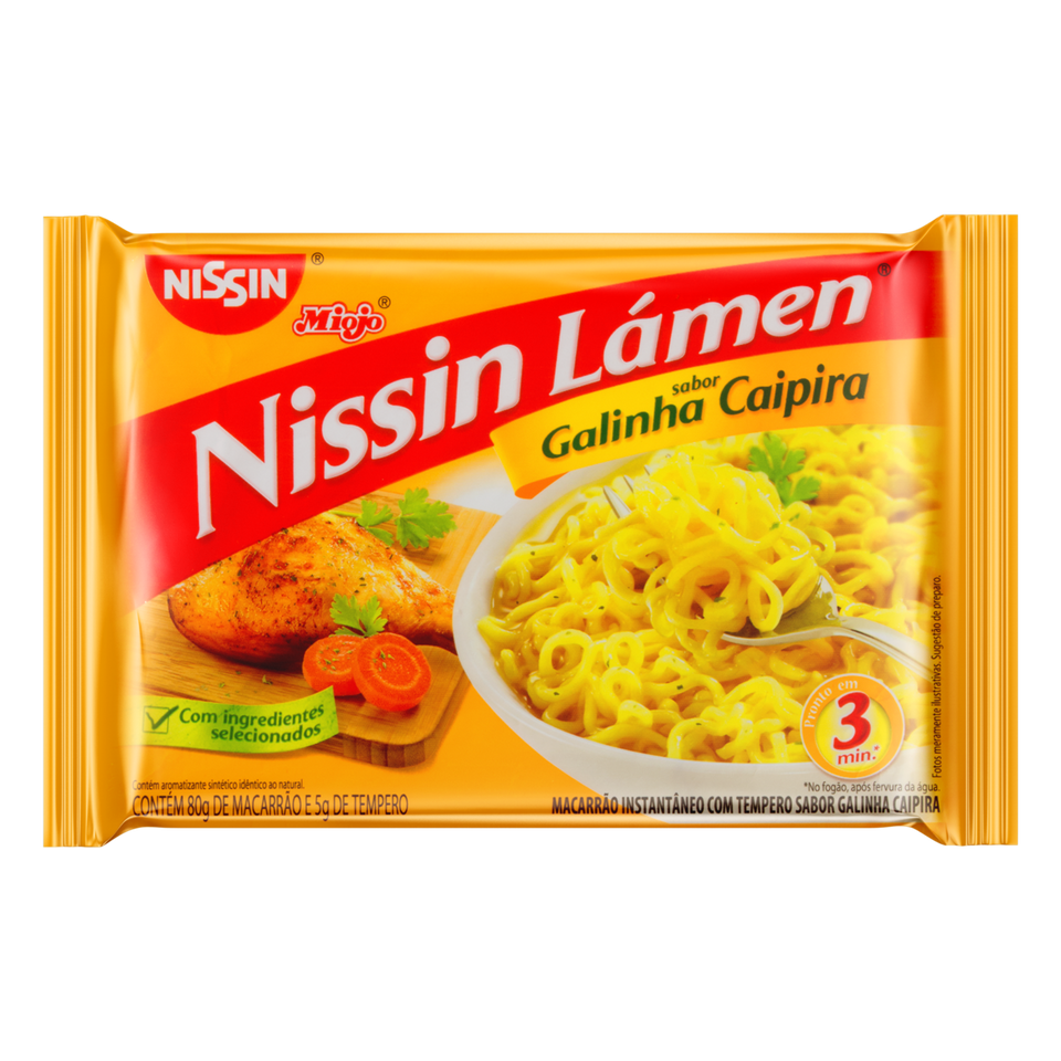 NISSIN Macarrão Instantaneo Sabor Galinha caipira 85g