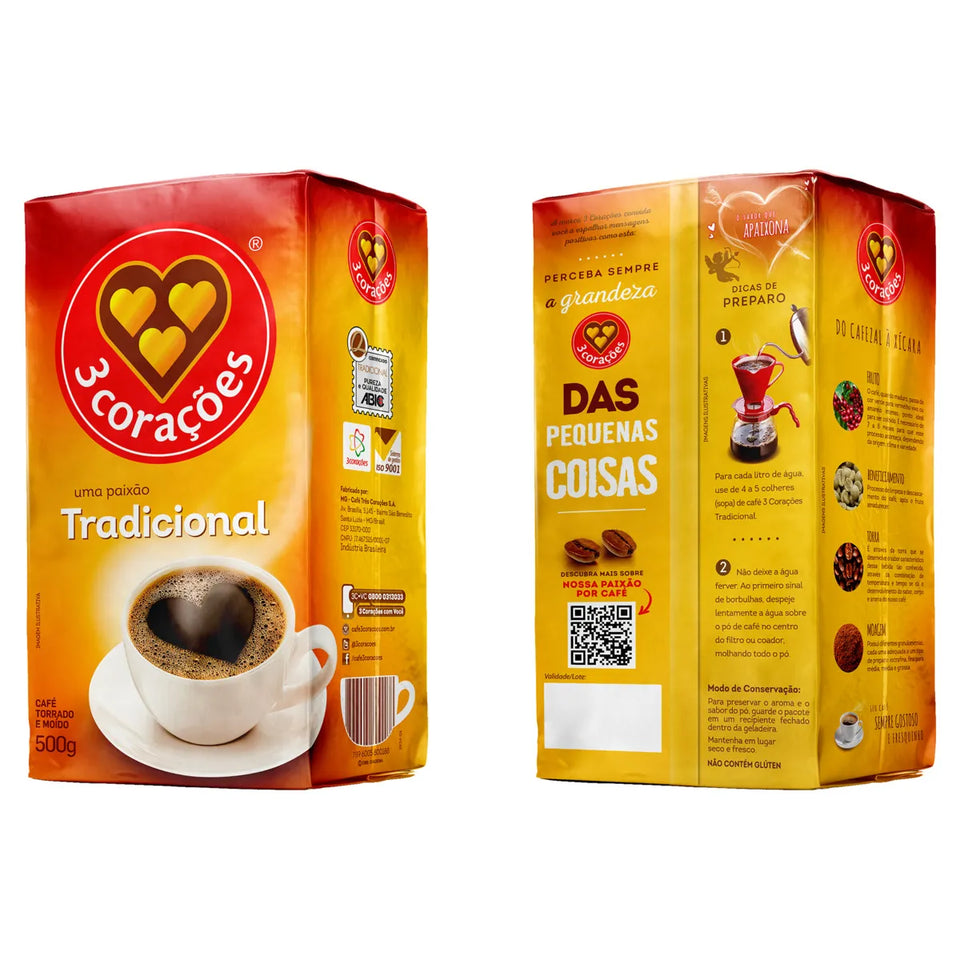 3 CORACÕES Café Tradicional 500g