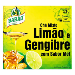 BARÃO Chá misto de Limão, Gengibre e mel 13g