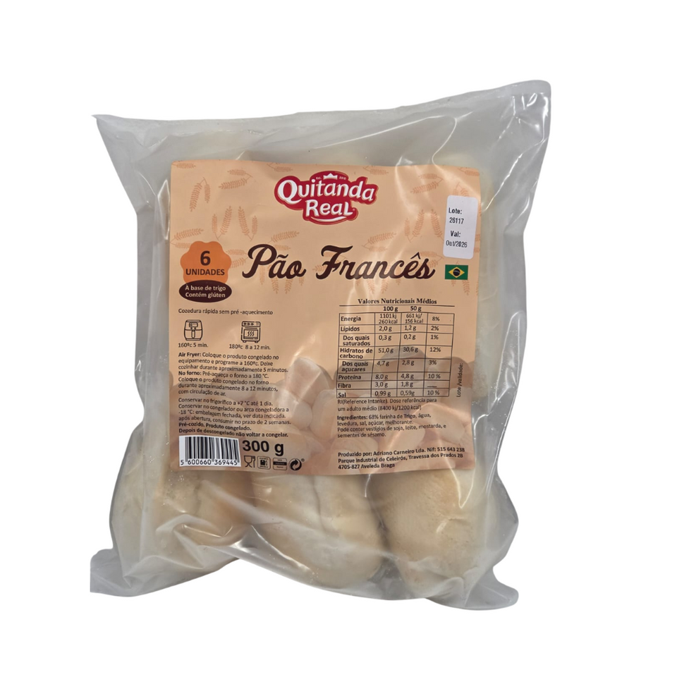 QUITANDA REAL Pão francês congelado 500g