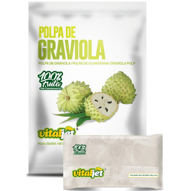 VITALJET Polpa de Graviola 100g -  Pacote 4 unidades.