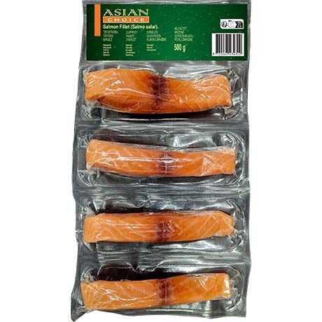 ASIAN CHOICE Porções de salmão Congeladas Pacote 500gr