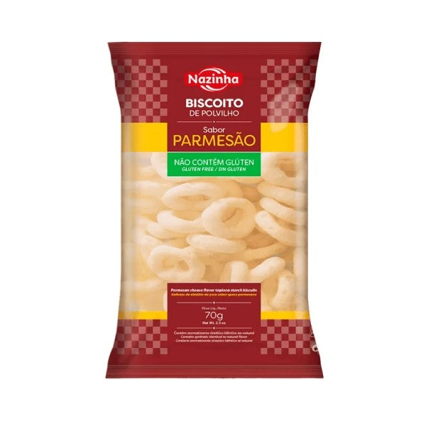 NAZINHA Biscoito de Polvilho Sabor Parmesão 70g