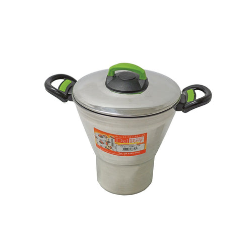 Cuscuzeira de alumínio polido N°18 2,9 l.