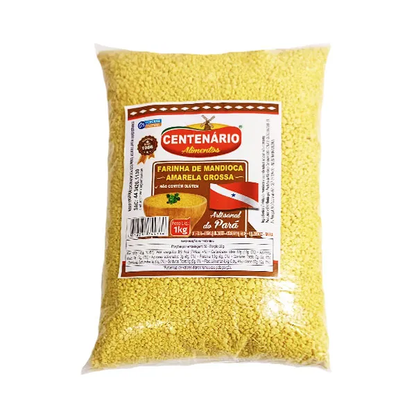 Farinha de Mandioca Amarela Grossa (Farinha de Puba) CENTENÁRIO 1kg